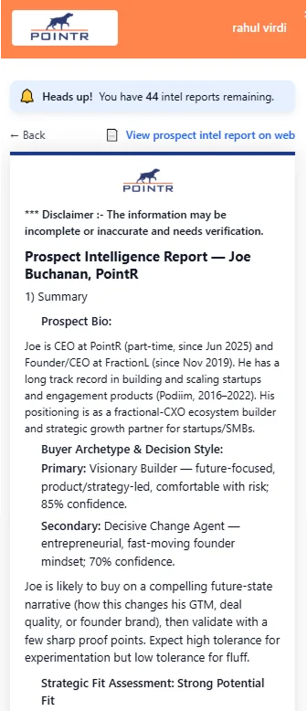 Report preview